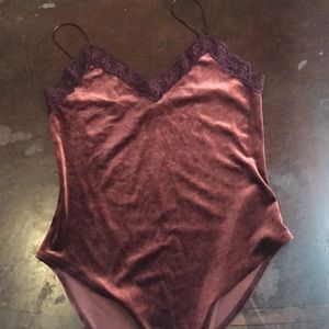 Rusty velvet bodysuit